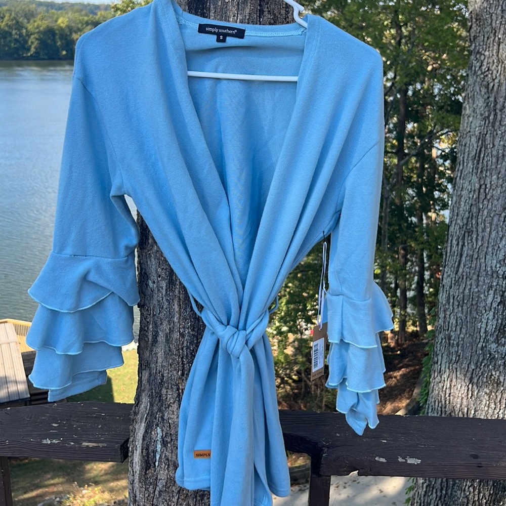 Women’s Size Small - Simply Southern - Blue Cardigan- NWT - Picture 3 of 5